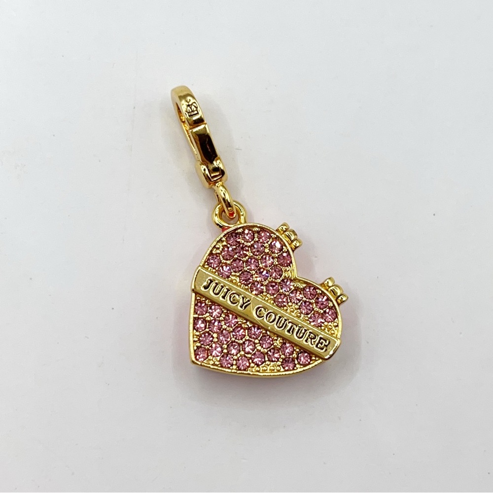 Juicy Couture pave heart box charm